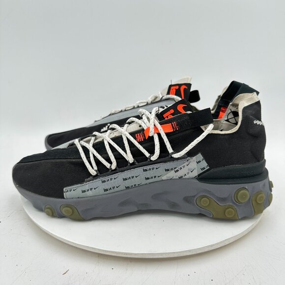 Nike React WR ISPA Men Size 12 AR8555-001 Black Silver Gunsmoke Training Shoes - Picture 1 of 11